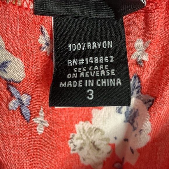 Women’s Plus Size Torrid Floral Ruffle Babydoll Top, 3/3X, Red/Floral - Picture 7 of 8